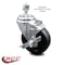 Service Caster 4 Inch Soft Rubber Wheel Swivel 1/2 Inch Threaded Stem Caster with Brake SCC SCC-TS20S414-SRS-TLB-121315 - alternate 2